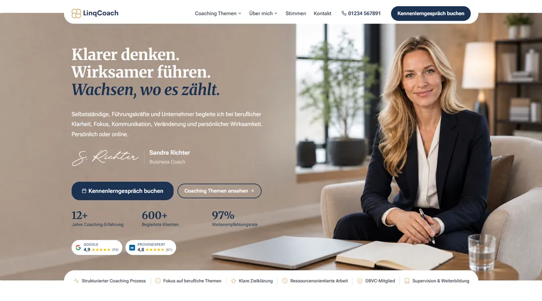Webdesign für Business Coaches